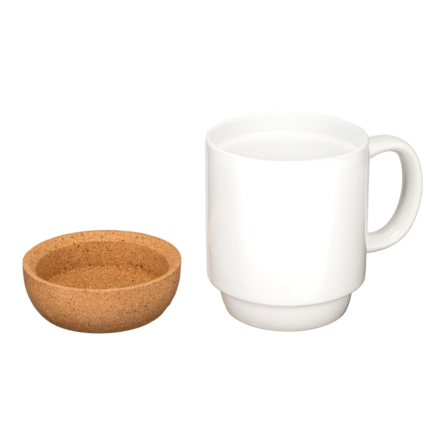 Tasse en céramique avec base en liège