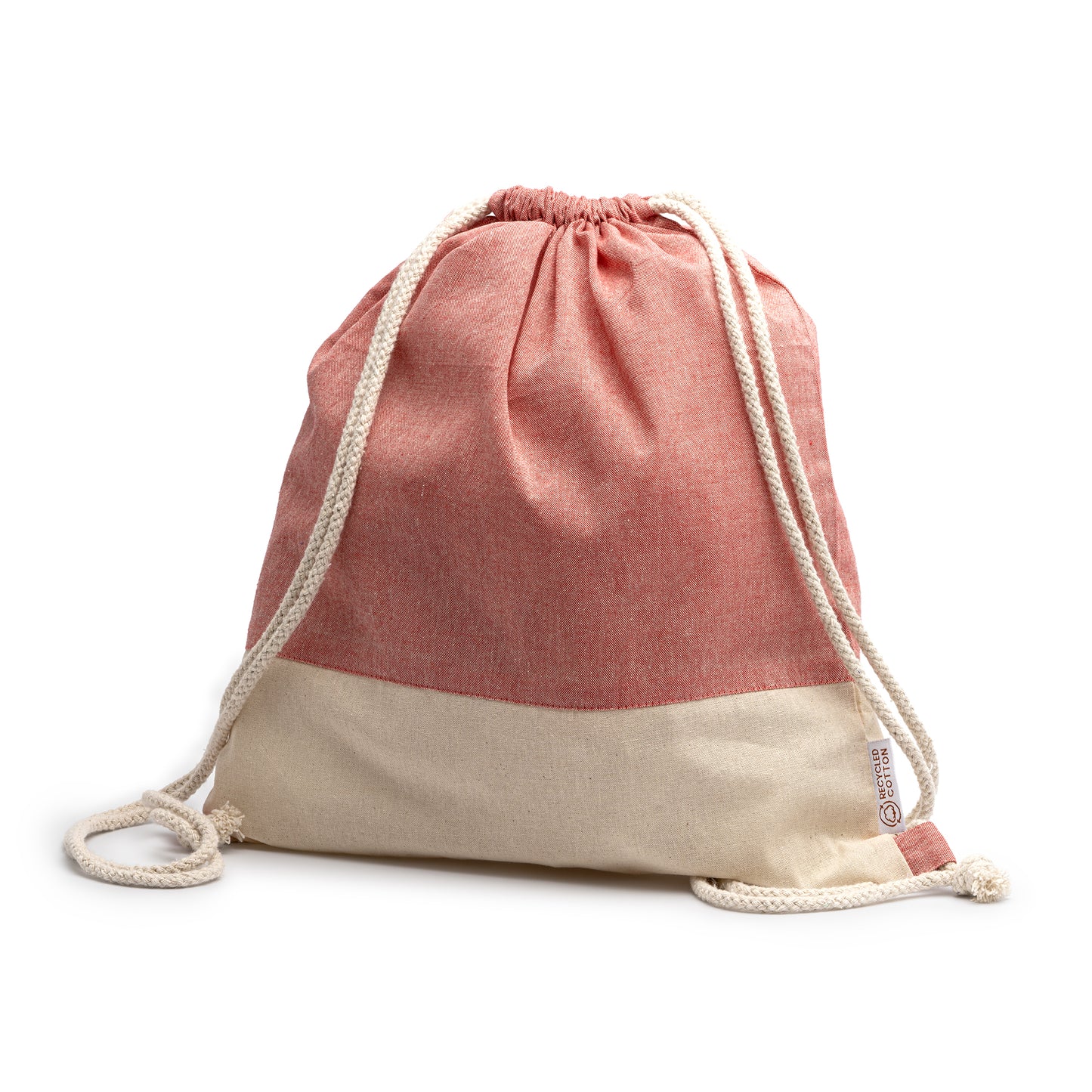 Sac à cordon en coton bicolor