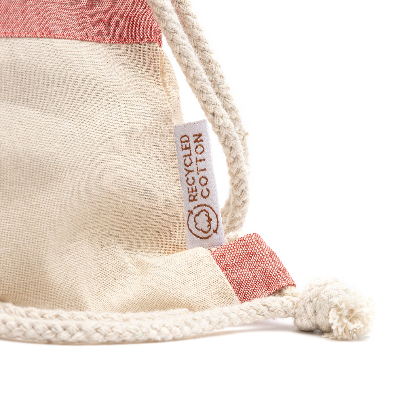 Sac à cordon en coton bicolor