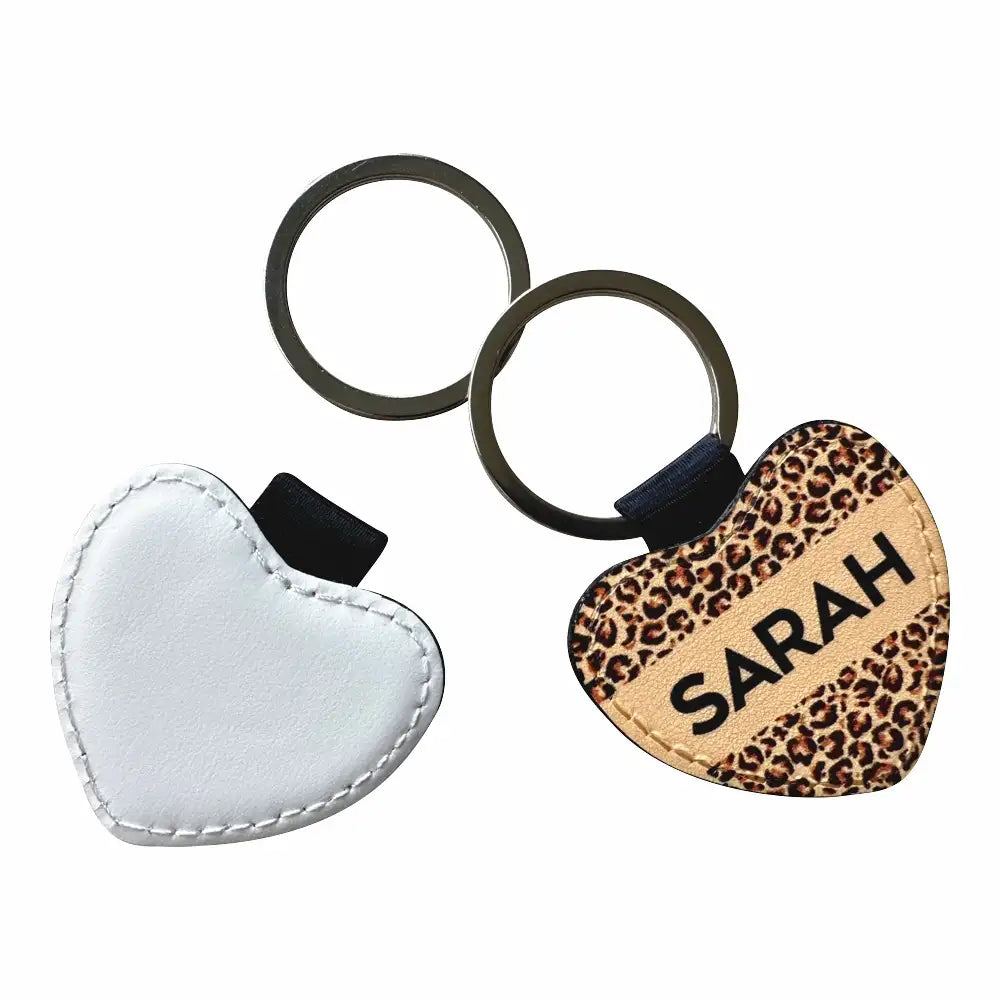 Porte clé PU coeur