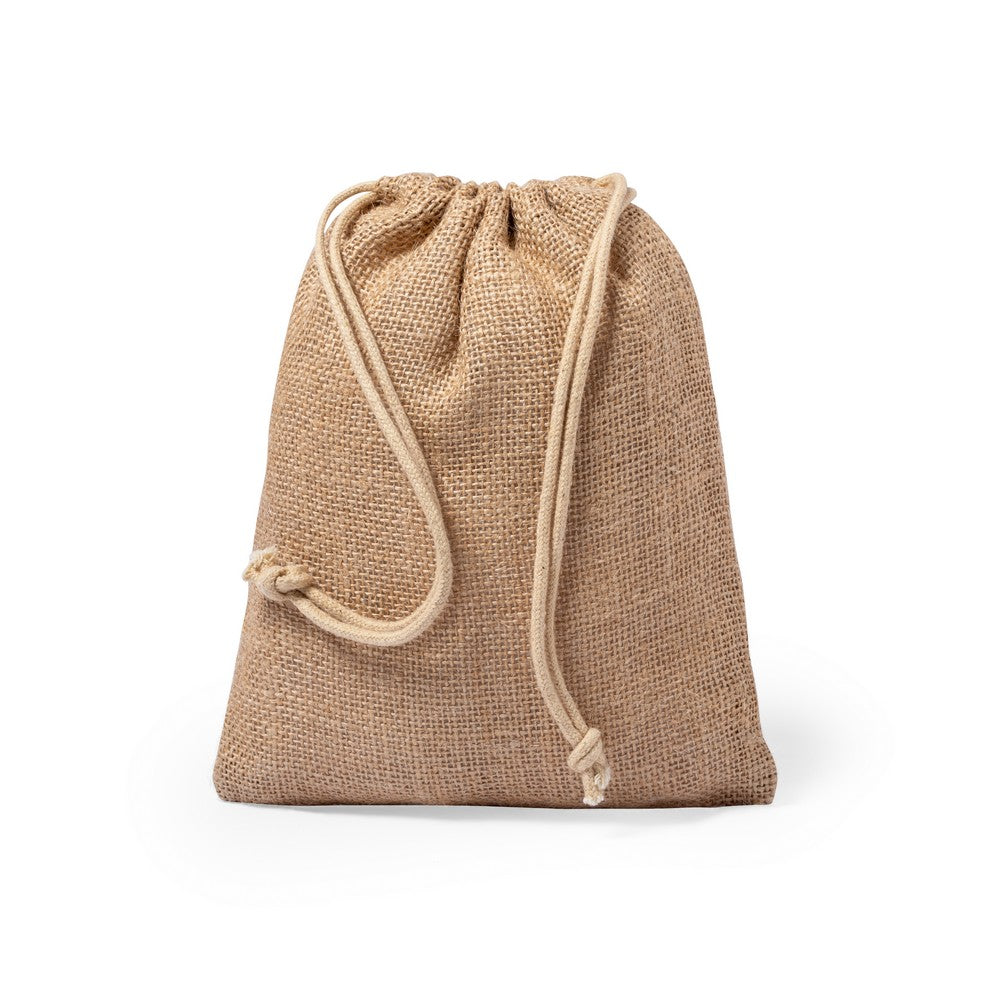 Petit sac à cordon en jute