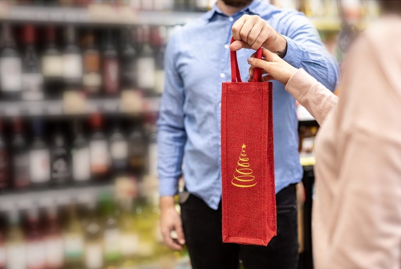 Sac bouteille en jute