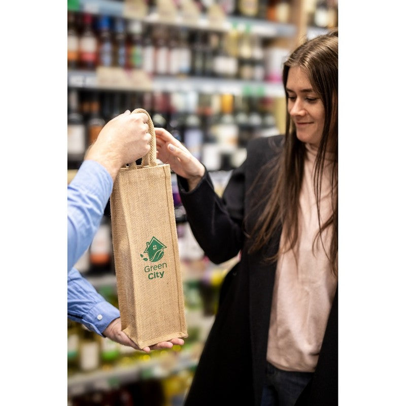 Sac bouteille en jute