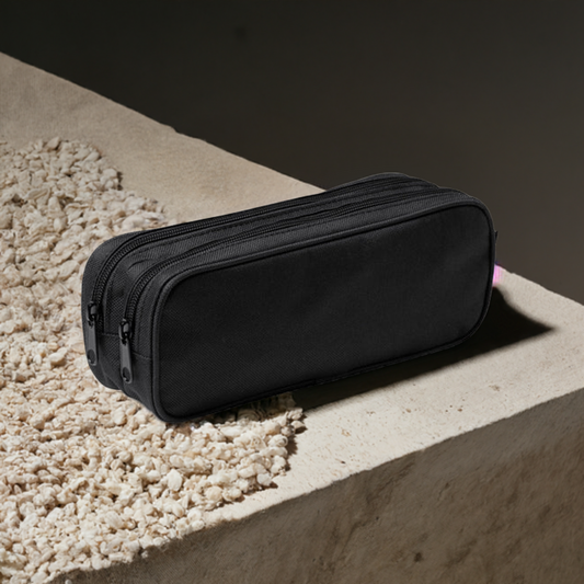 Trousse en polyester avec double compartiment