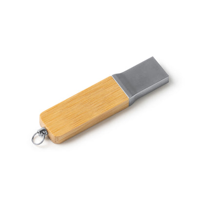 Clé USB avec structure principale en bambou naturel.