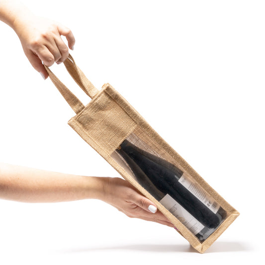 Sac jute laminé avec fenêtre