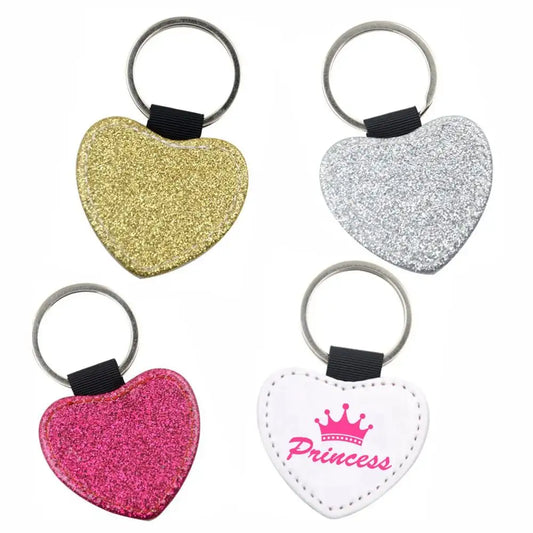Porte clé PU coeur